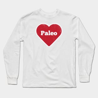 Paleo Heart - Distressed Long Sleeve T-Shirt